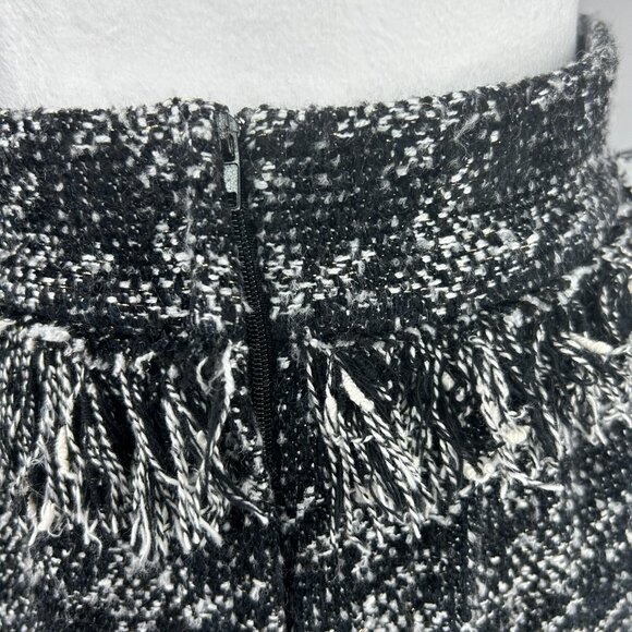 Zara tweed black & white mini skirt preppy chic - Size Small - Picture 2 of 6